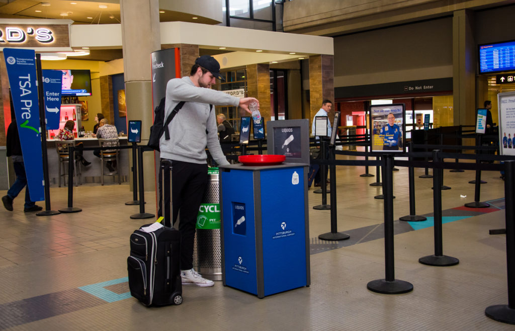 At Security, Keep Your Bottle Just Lose the Liquid Blue Sky PIT