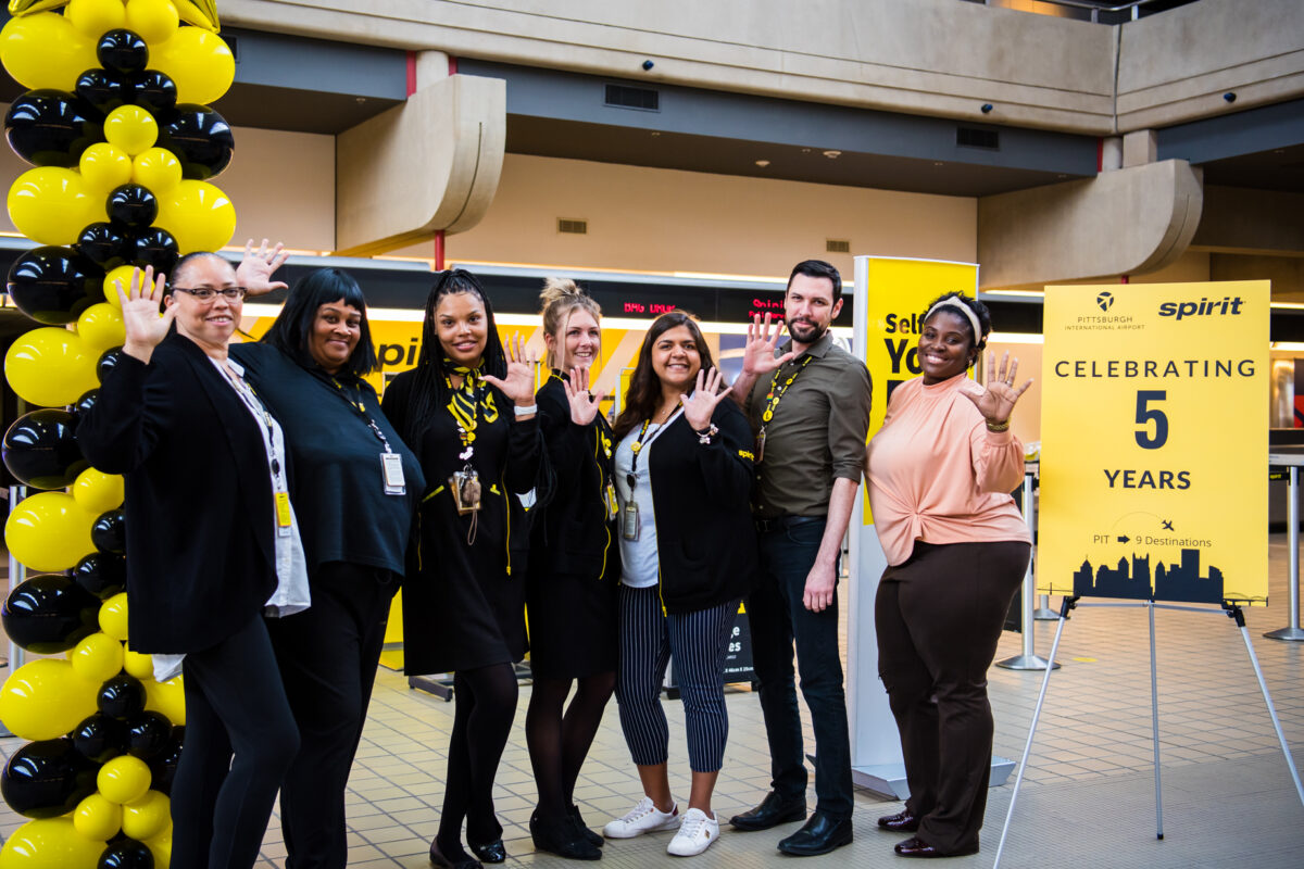 Spirit Airlines Celebrates 5 Years of Service at PIT