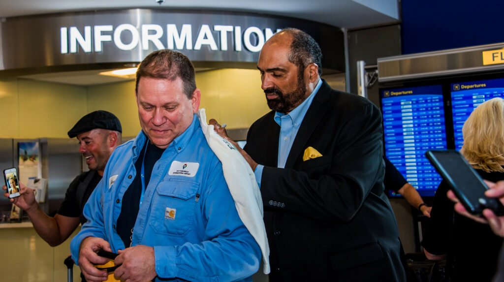 Franco Harris statue moved at Pittsburgh International Airport