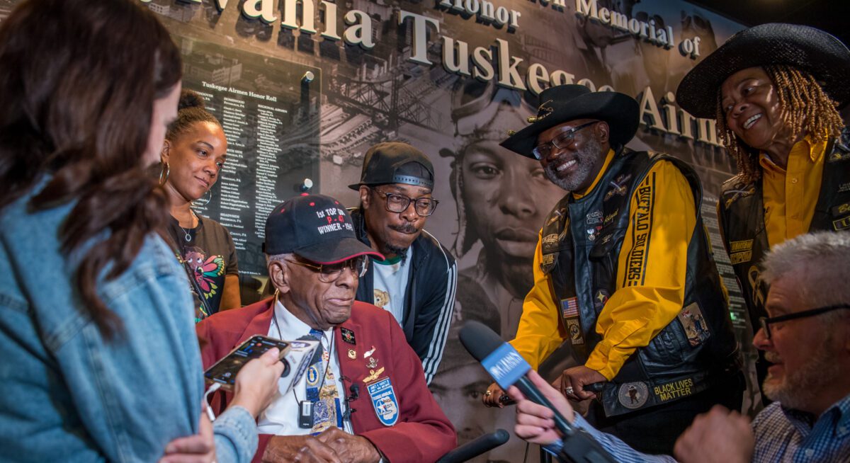 Living History: Tuskegee Airman Visits PIT Memorial