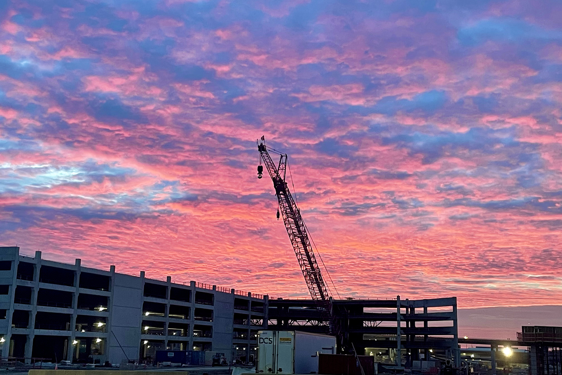 sunrise at the new terminal