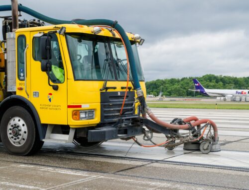 PIT Pioneered the Use of Chemical-Free Method to Remove Runway Rubber Deposits