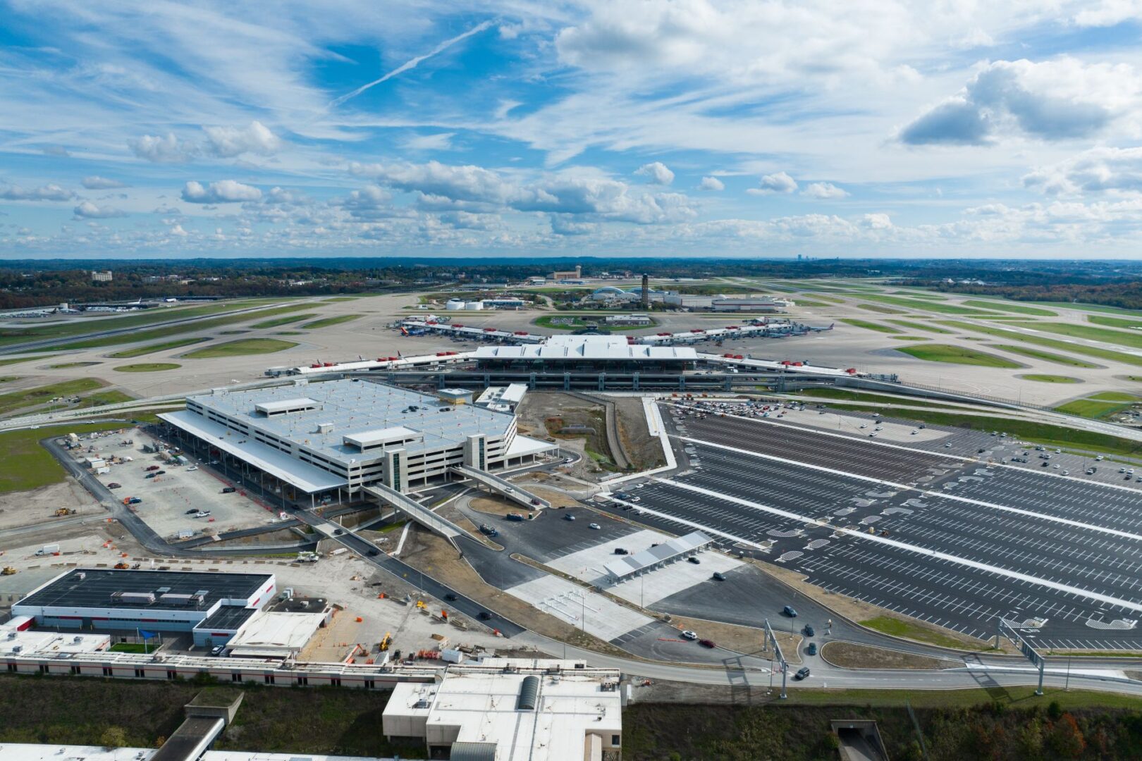 Drone Footage Terminal Lot